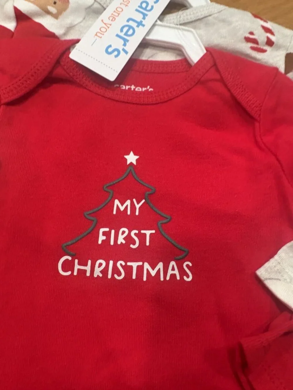 Carters Size 6 months My First Christmas Bodysuit Set